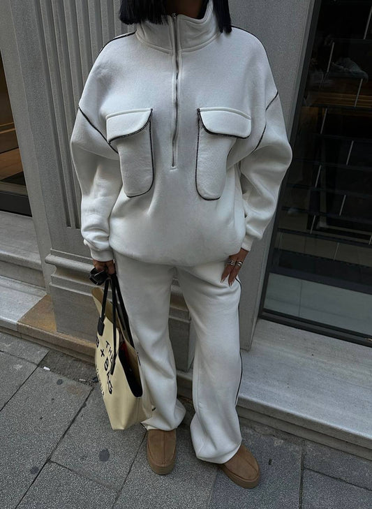 High Neck 2 Piece Sweatsuit