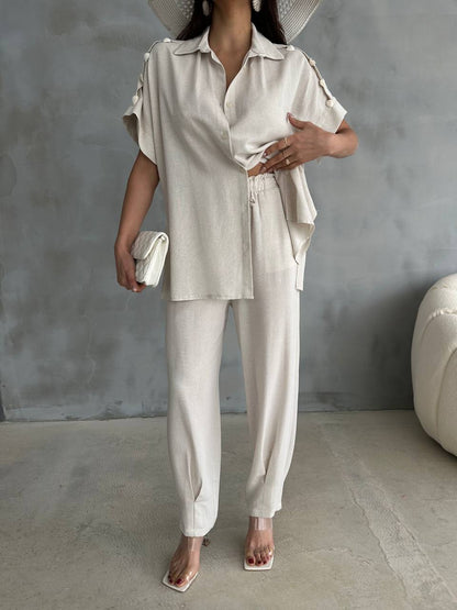 Casual Matching Linen Set